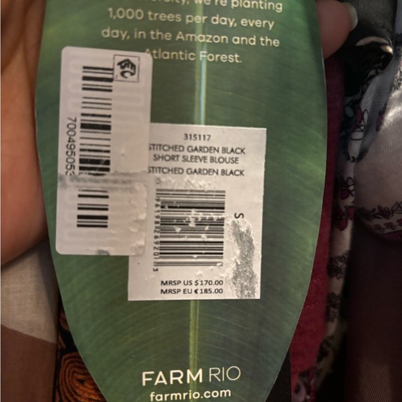 Farm Rio puff sleeve blouse - Picture 7 of 7